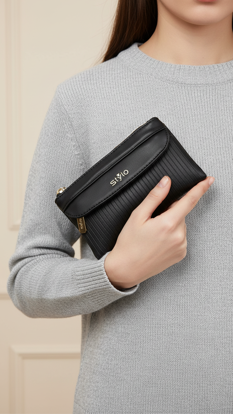 Black Casual Pouch P97646