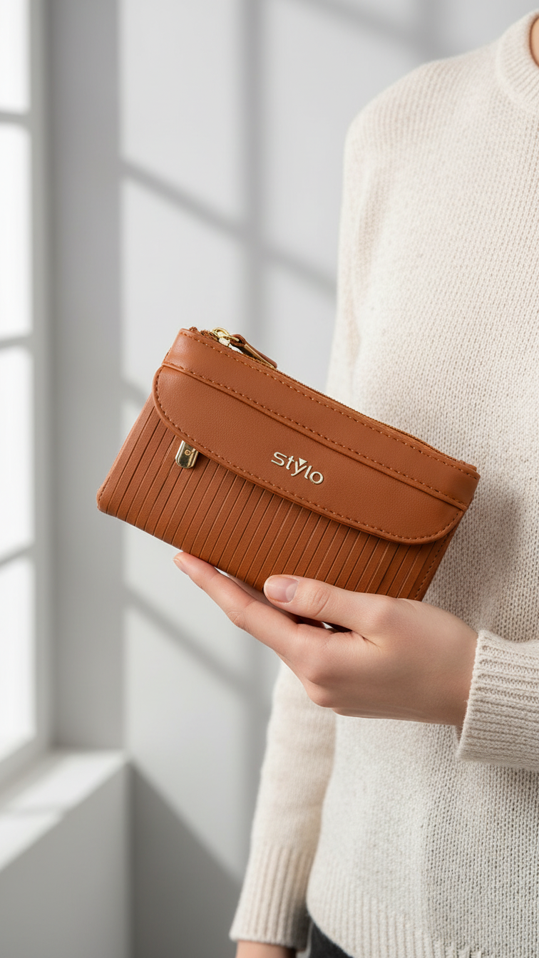 Brown Casual Pouch P97646