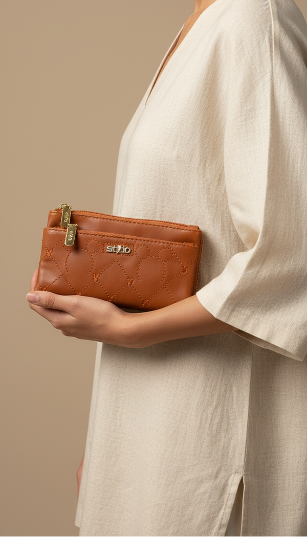 Brown Casual Pouch P97647