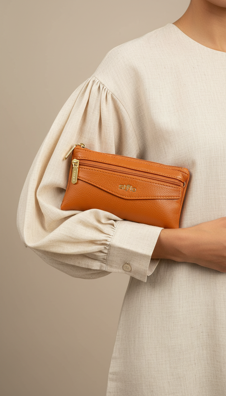 Brown Casual Pouch P97653
