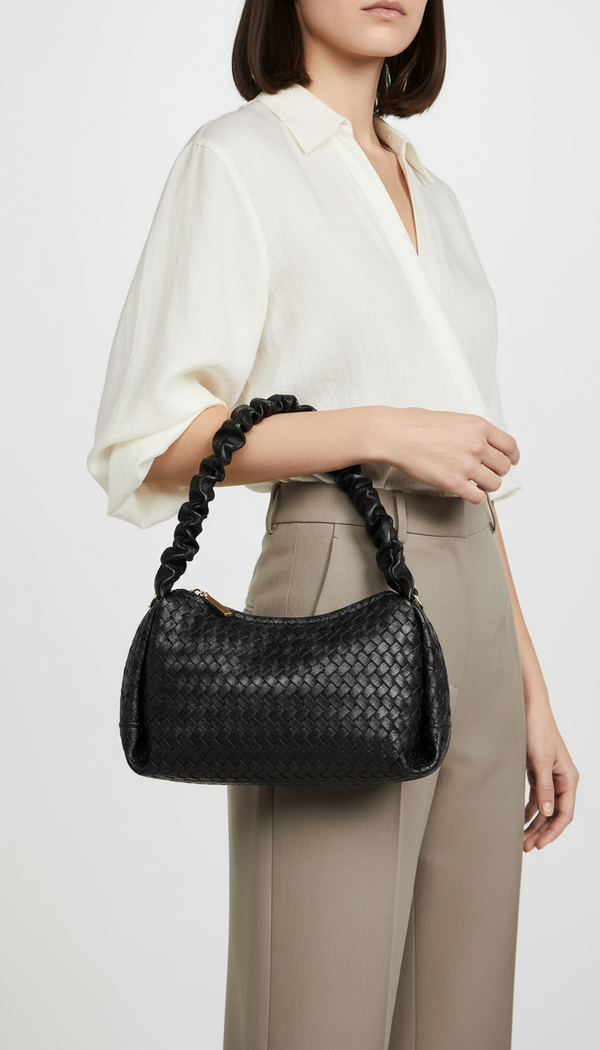 Black Casual Pouch For Women P97664