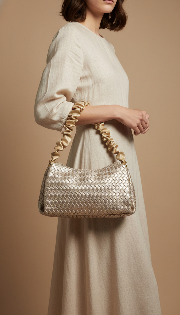 Golden Casual Pouch For Women P97664