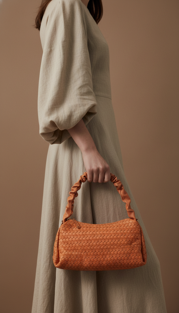 Orange Casual Pouch For Women P97664