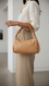 Beige Casual Pouch For Women P97664
