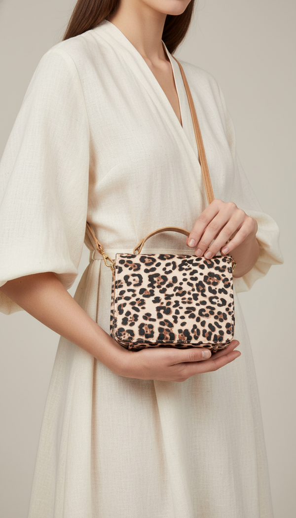Beige Casual Pouch For Women P97665