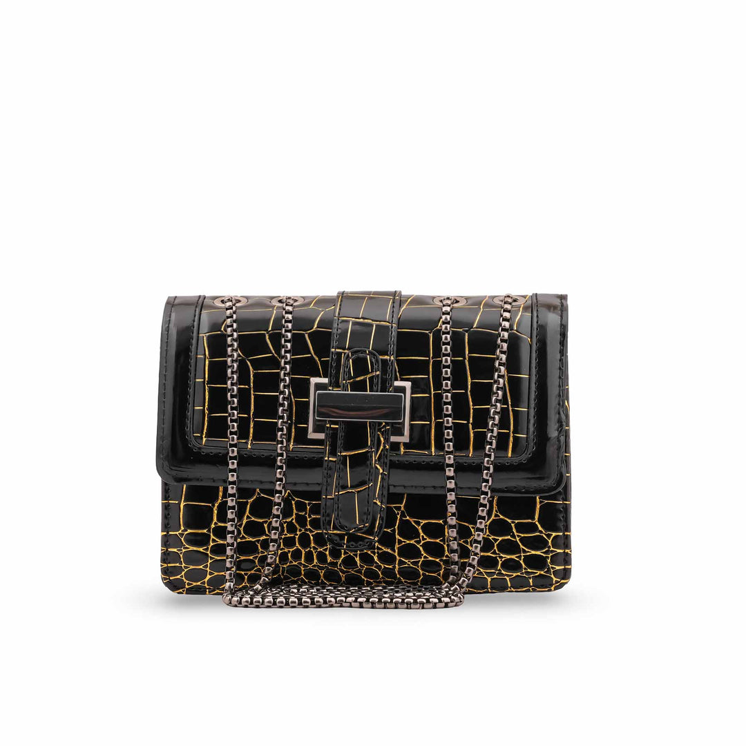 Black Casual Pouch For Ladies P97666