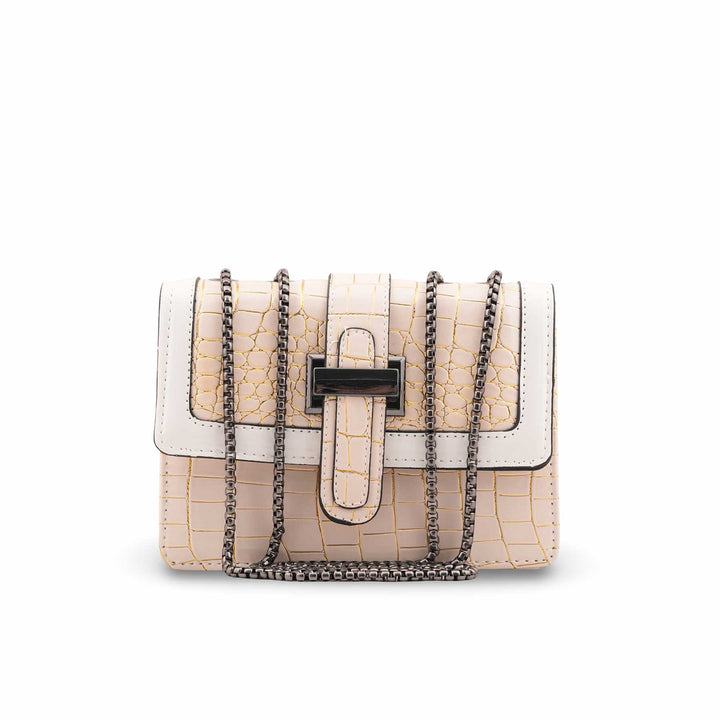 Beige Casual Pouch For Ladies P97666