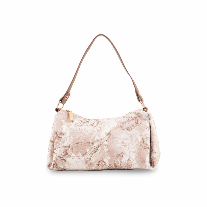 Beige Casual Pouch For Women P97667