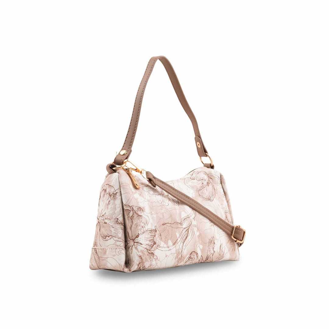 Beige Casual Pouch For Women P97667