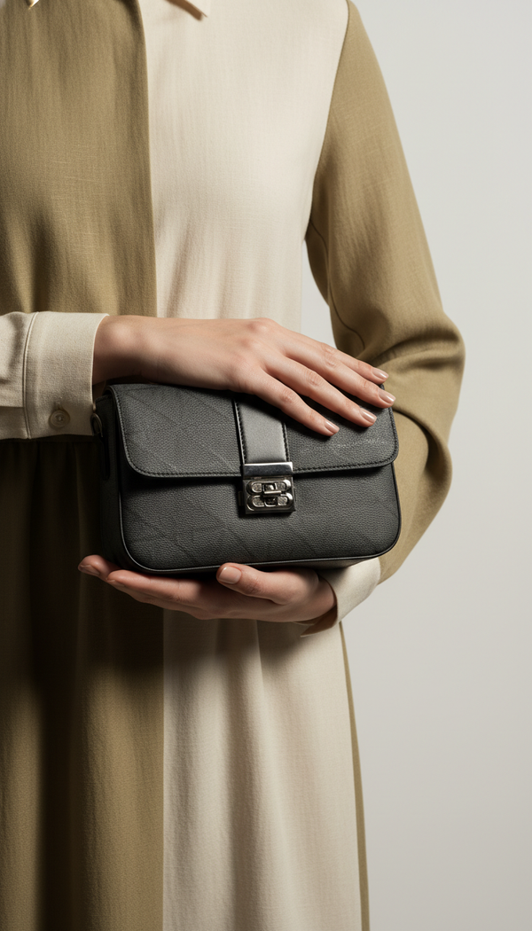 Black Casual Pouch For Ladies P97675