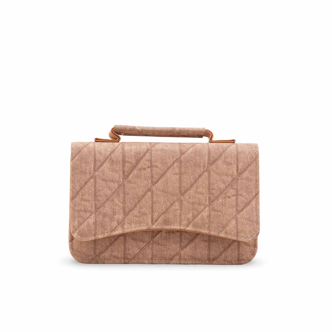 Beige Casual Pouch For Ladies P97677