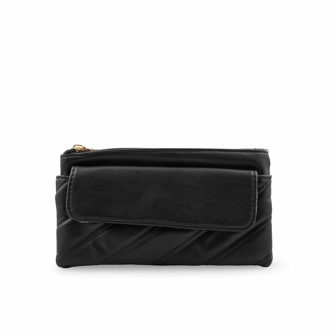 Black Casual Pouch For Ladies P97679