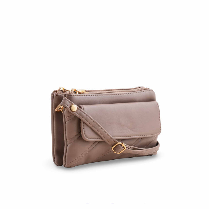 Beige Casual Pouch For Ladies P97679