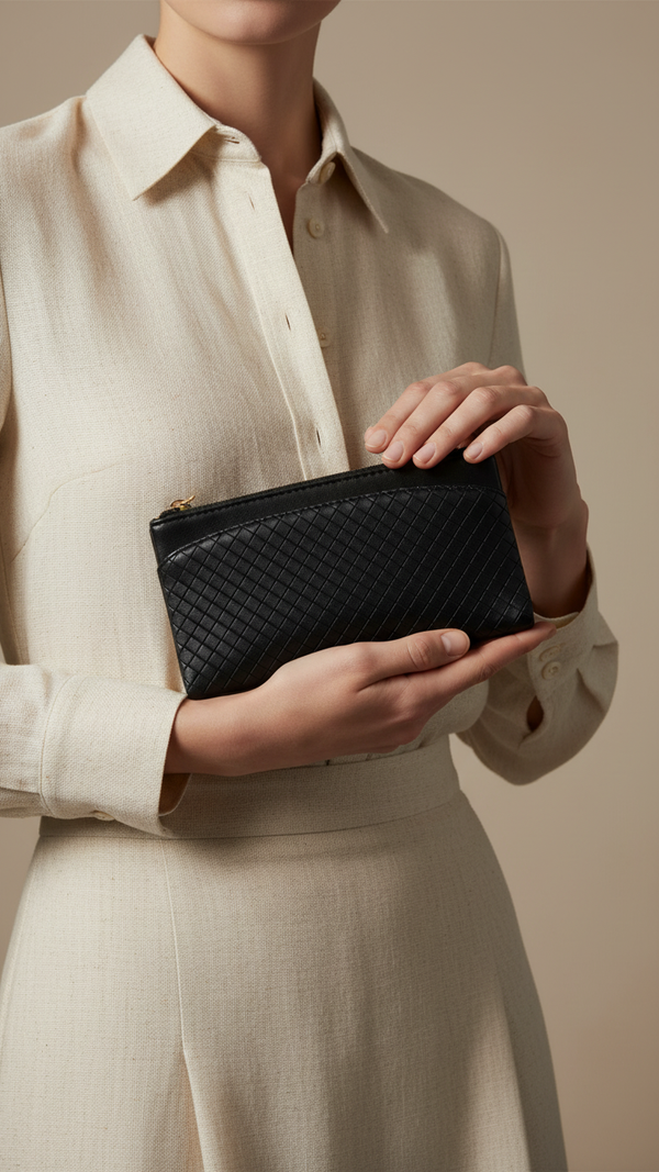 Black Casual Pouch For Ladies P97680