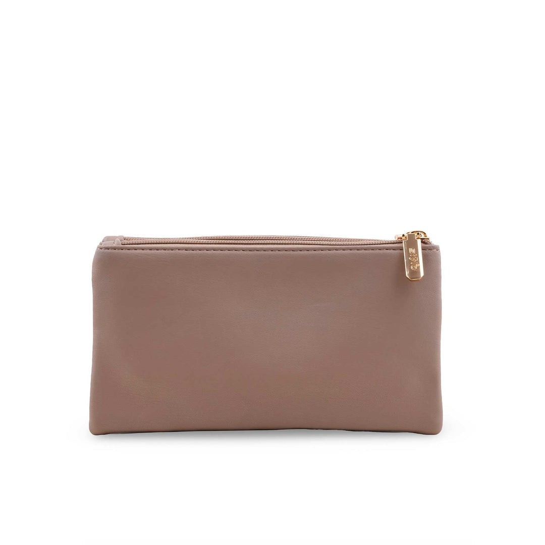 Beige Casual Pouch For Ladies P97680