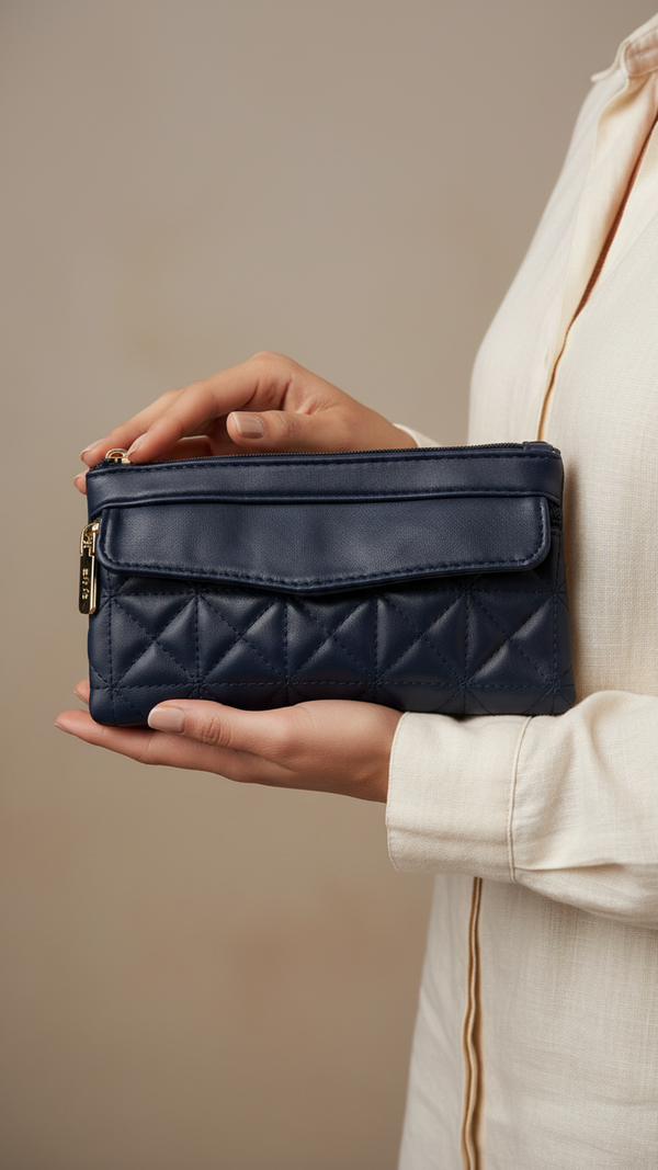 Navy Casual Pouch For Ladies P97681