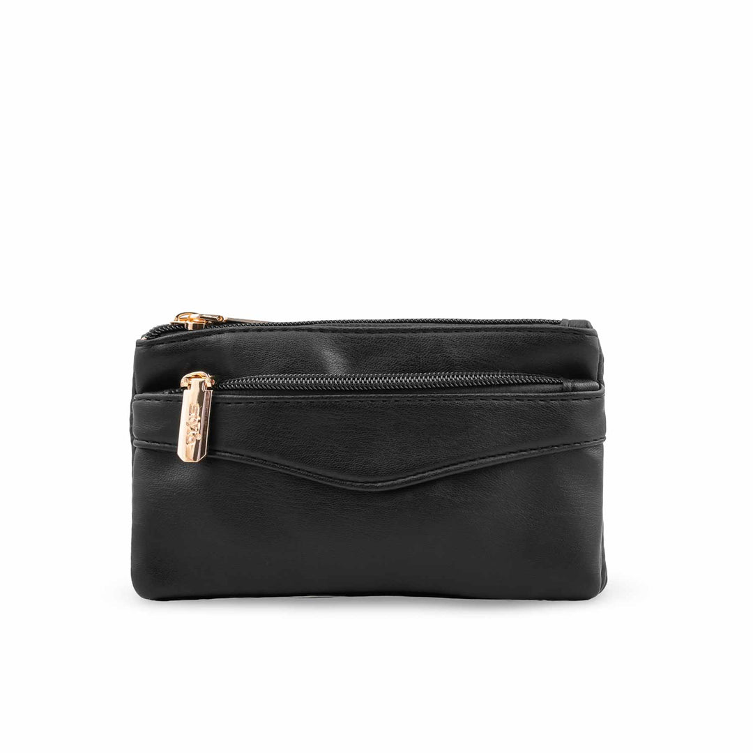 Black Casual Pouch For Ladies P97682