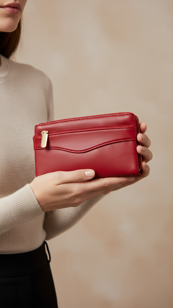 Red Casual Pouch For Ladies P97682