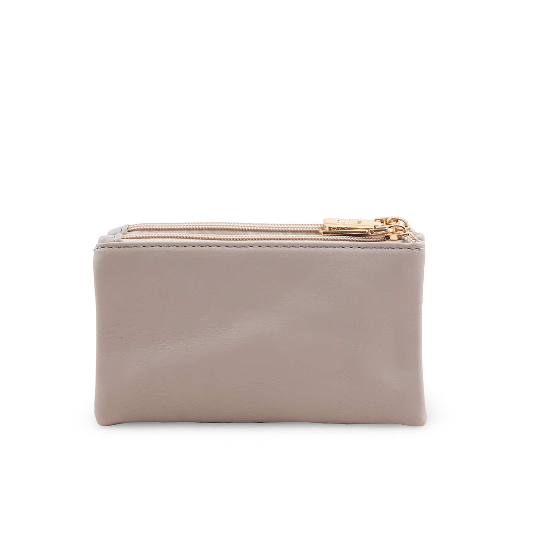 Beige Casual Pouch For Ladies P97682