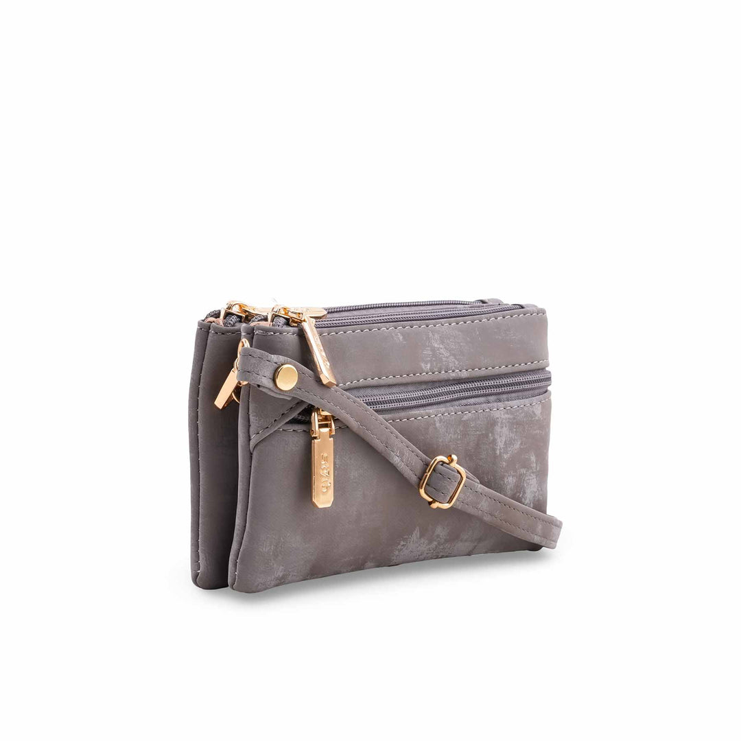 Grey Casual Pouch For Women P97683