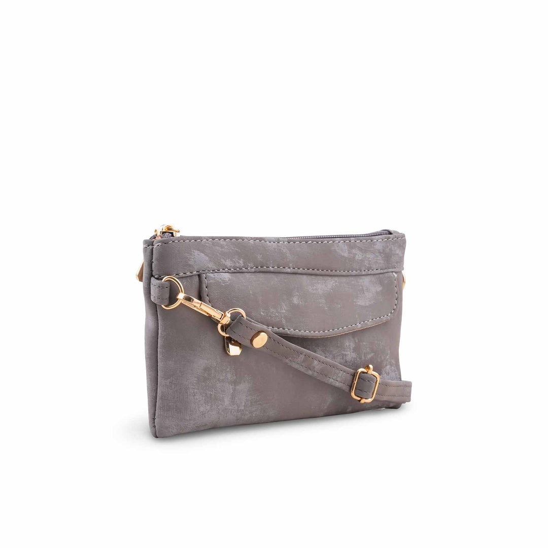 Grey Casual Pouch For Women P97684