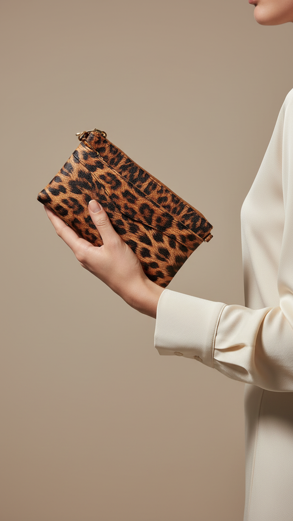 Brown Casual Pouch For Ladies P97686