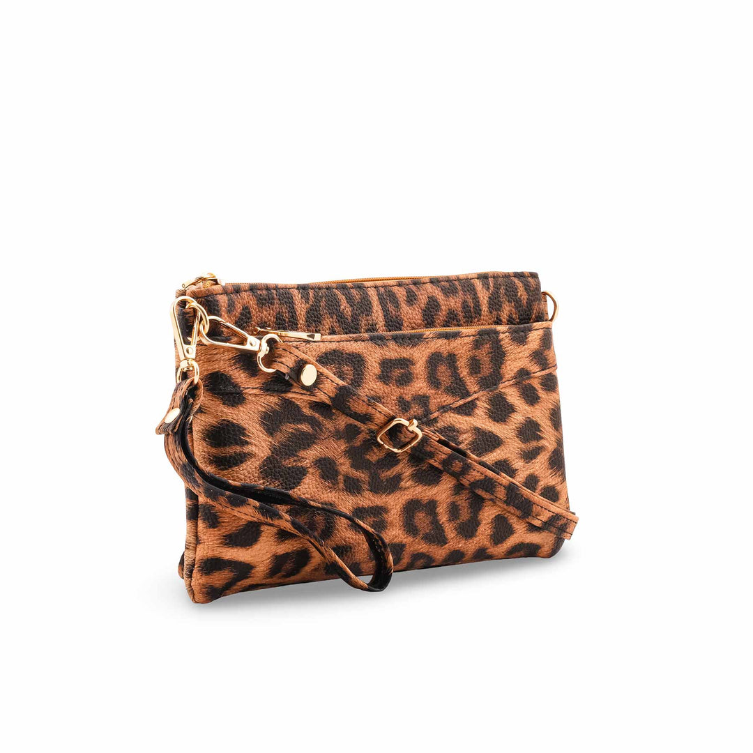 Brown Casual Pouch For Ladies P97686