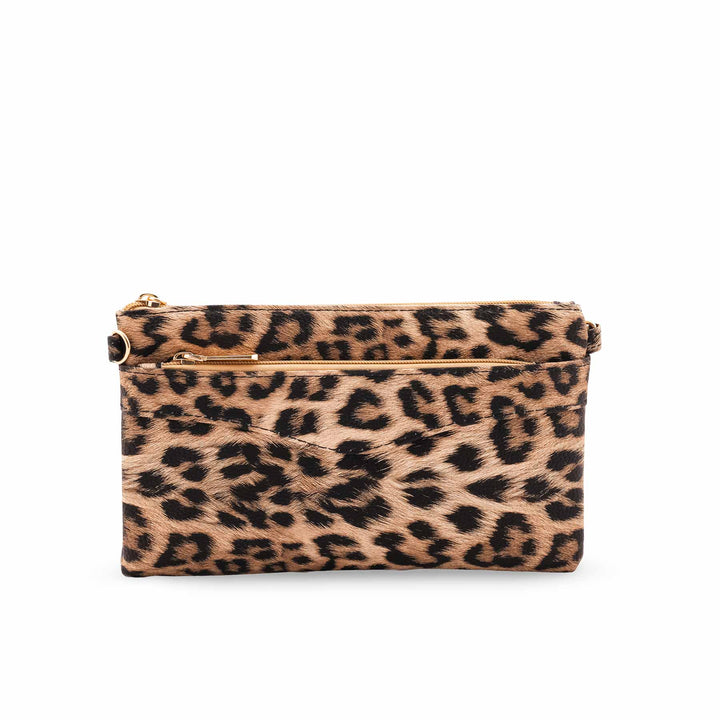 Beige Casual Pouch For Ladies P97686