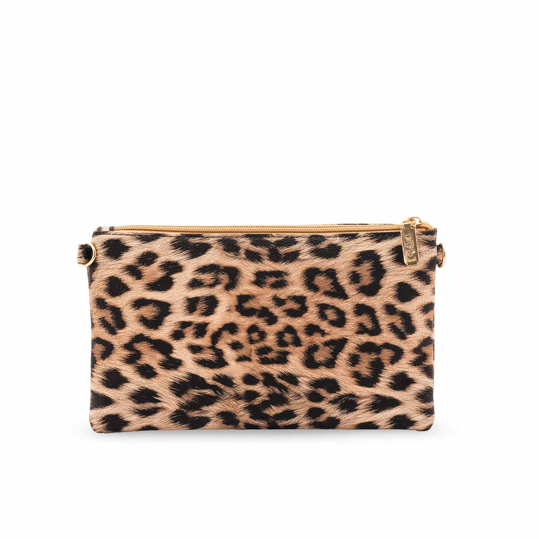 Beige Casual Pouch For Ladies P97686