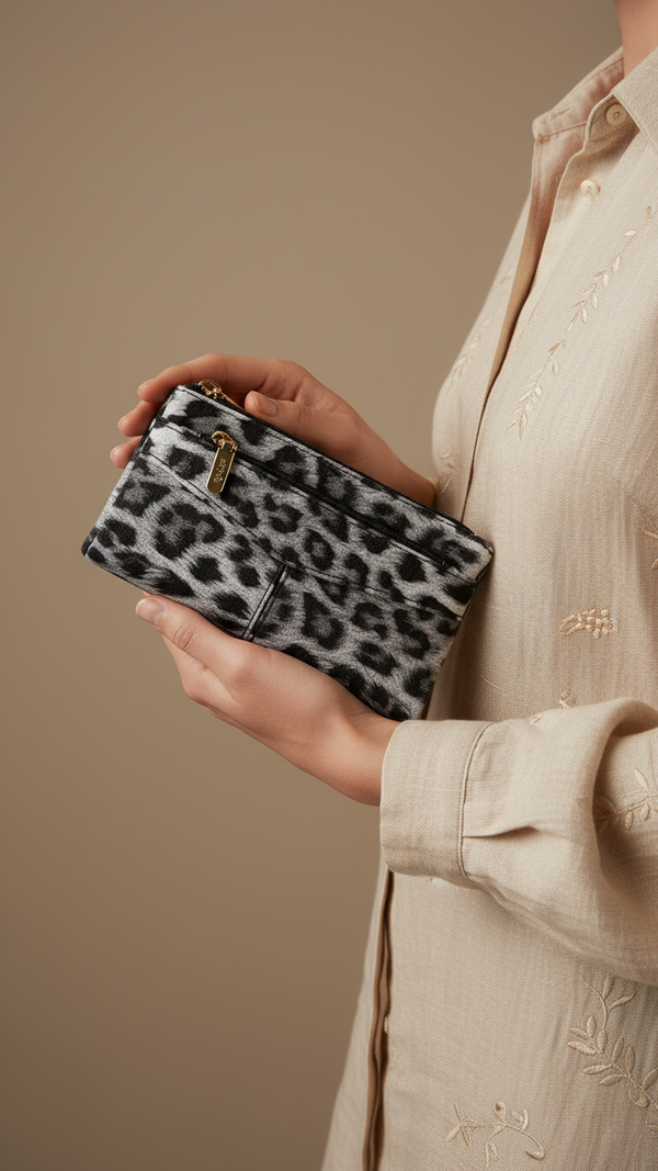 Black Casual Pouch For Ladies P97687