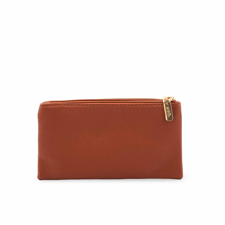 Brown Casual Pouch For Ladies P97690