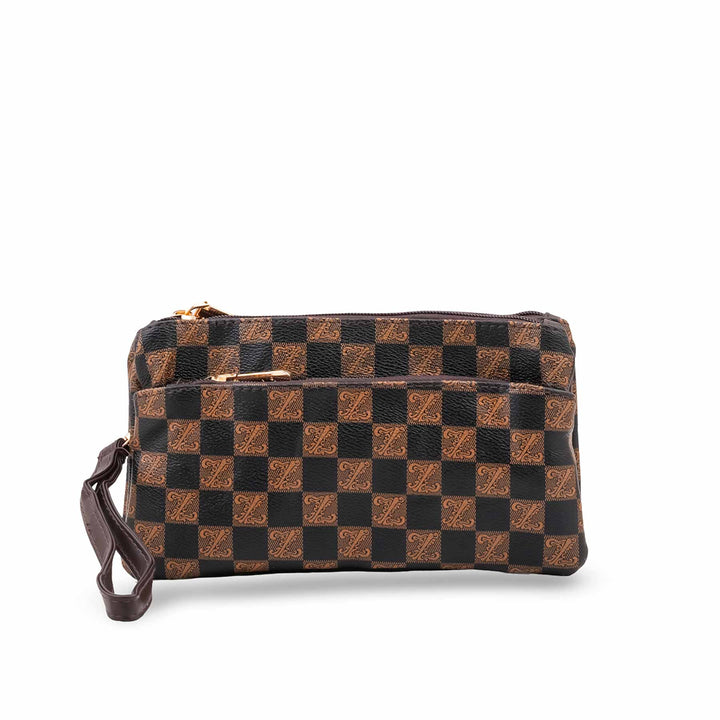 Brown Casual Pouch For Women P97695