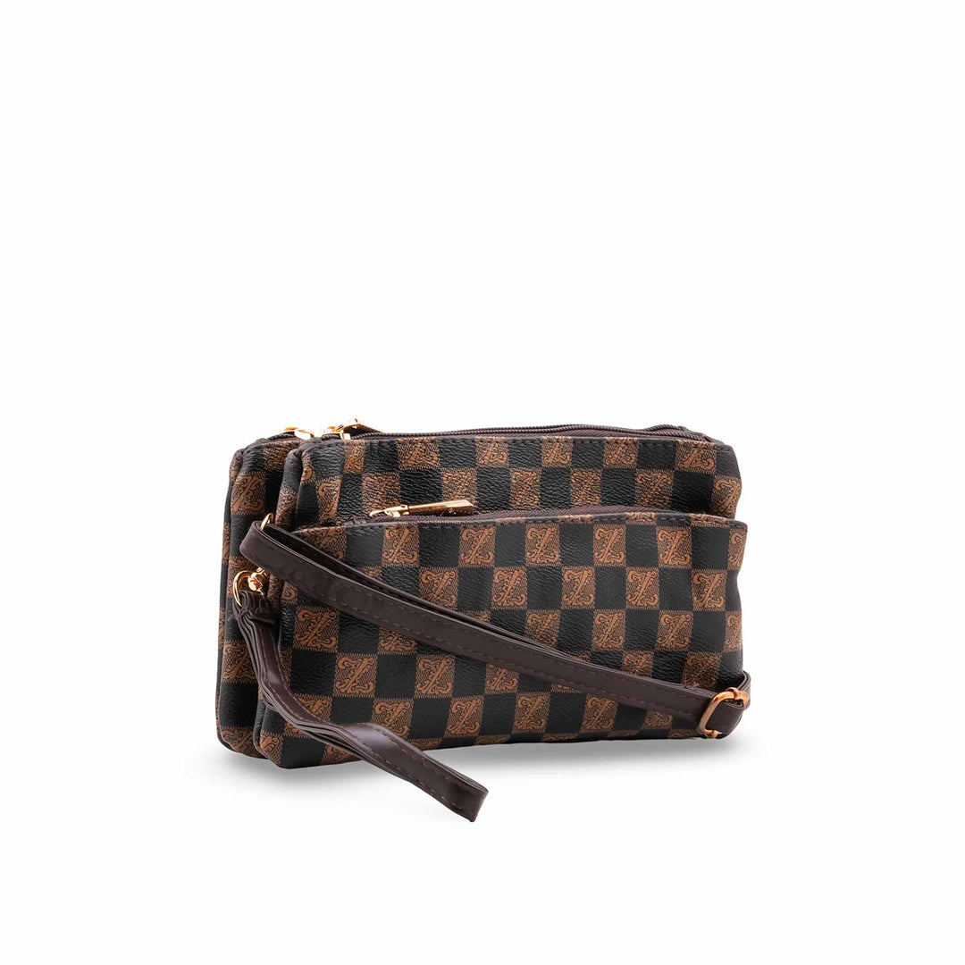 Brown Casual Pouch For Women P97695