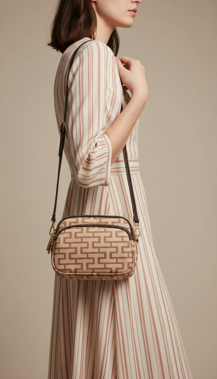 Beige Casual Pouch For Women P97697