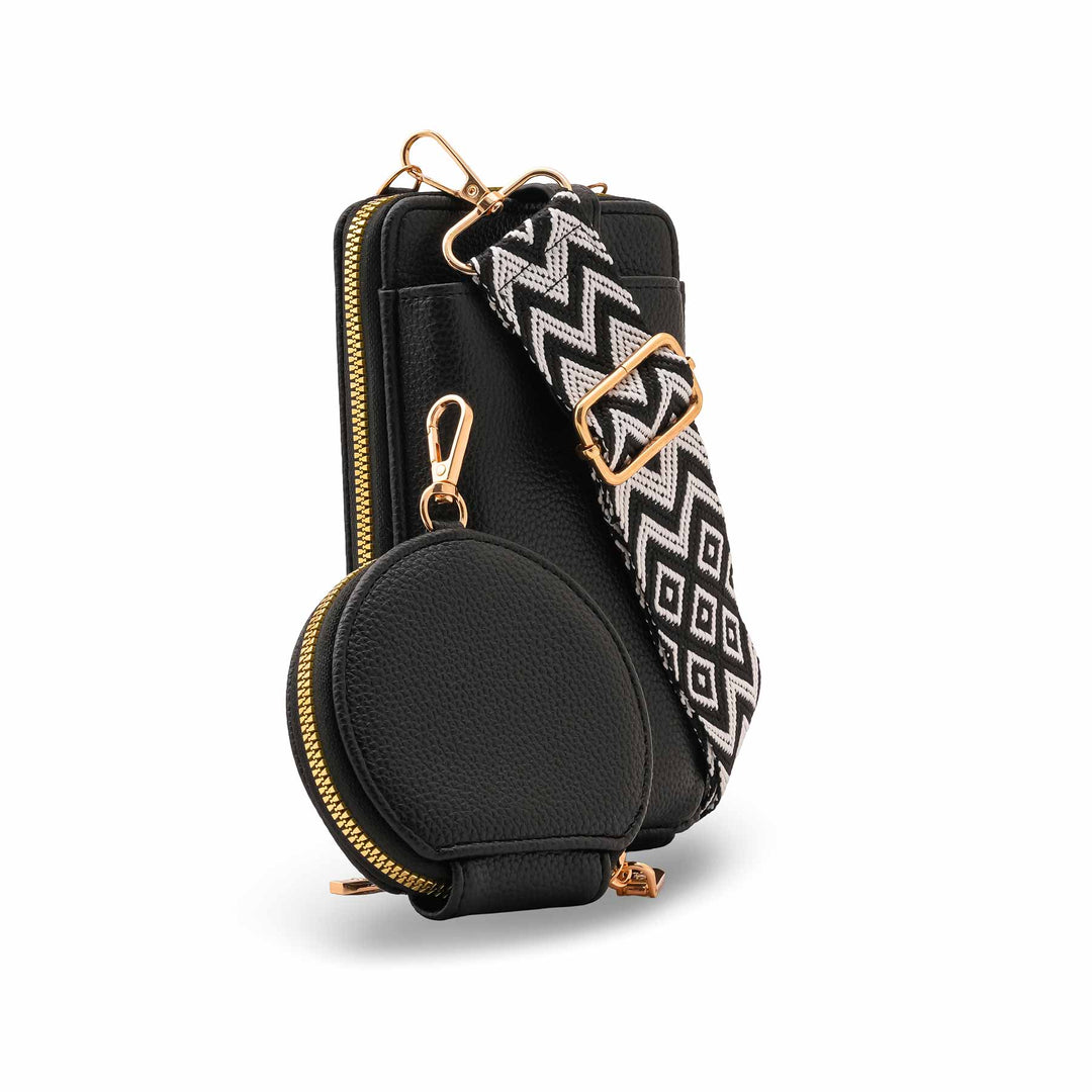 Black Casual Pouch For Ladies P97698