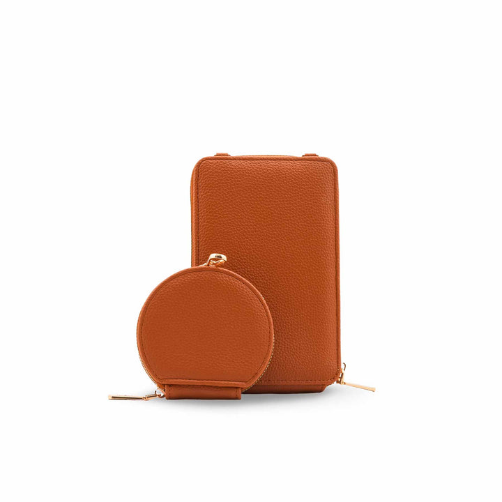 Brown Casual Pouch For Ladies P97698