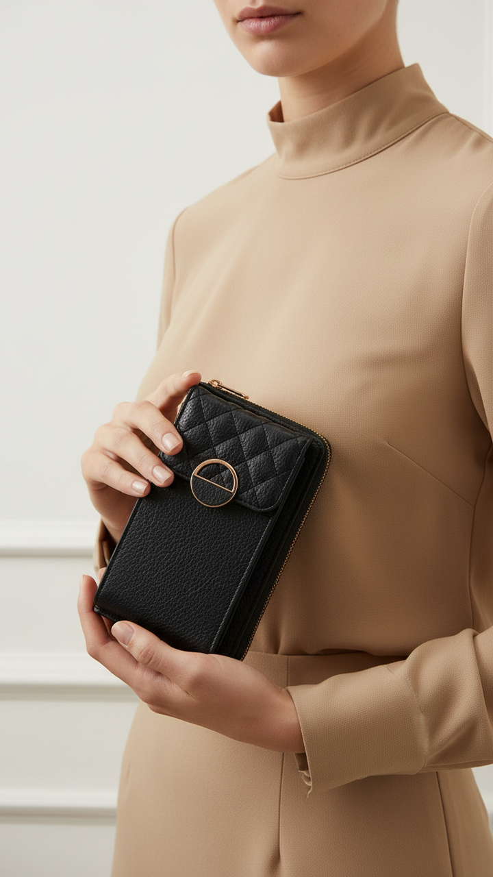 Black Casual Pouch For Ladies P97699