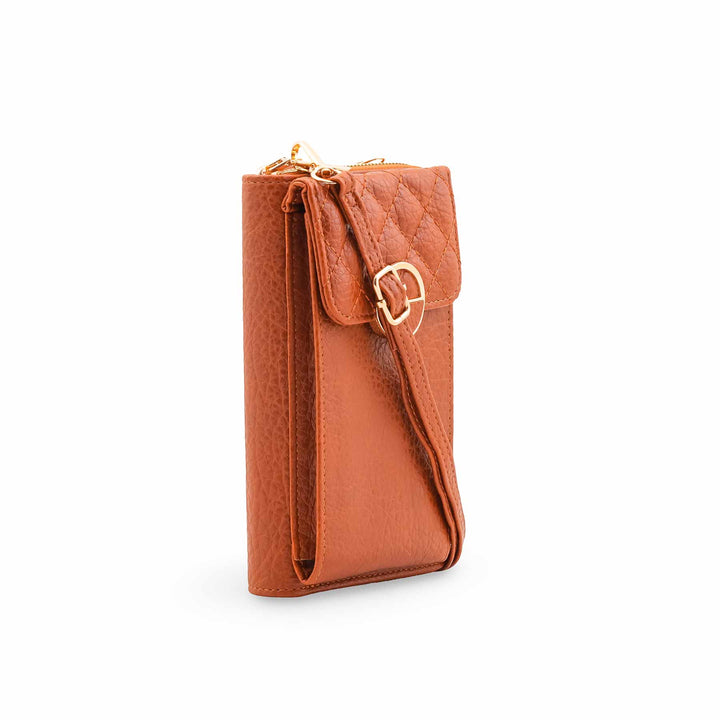 Brown Casual Pouch For Ladies P97699