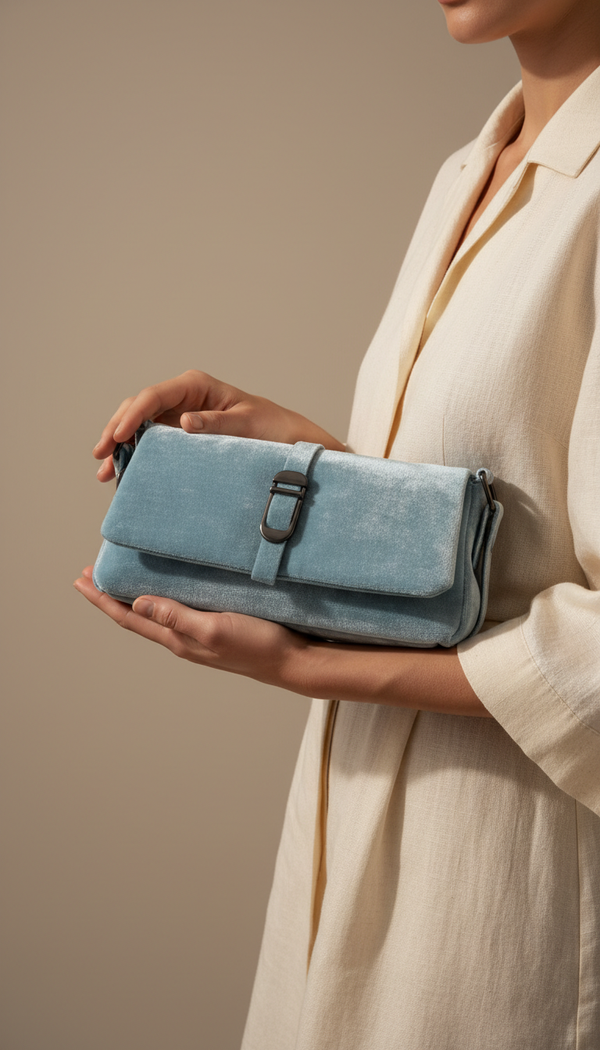 Blue Casual Pouch For Women P97704