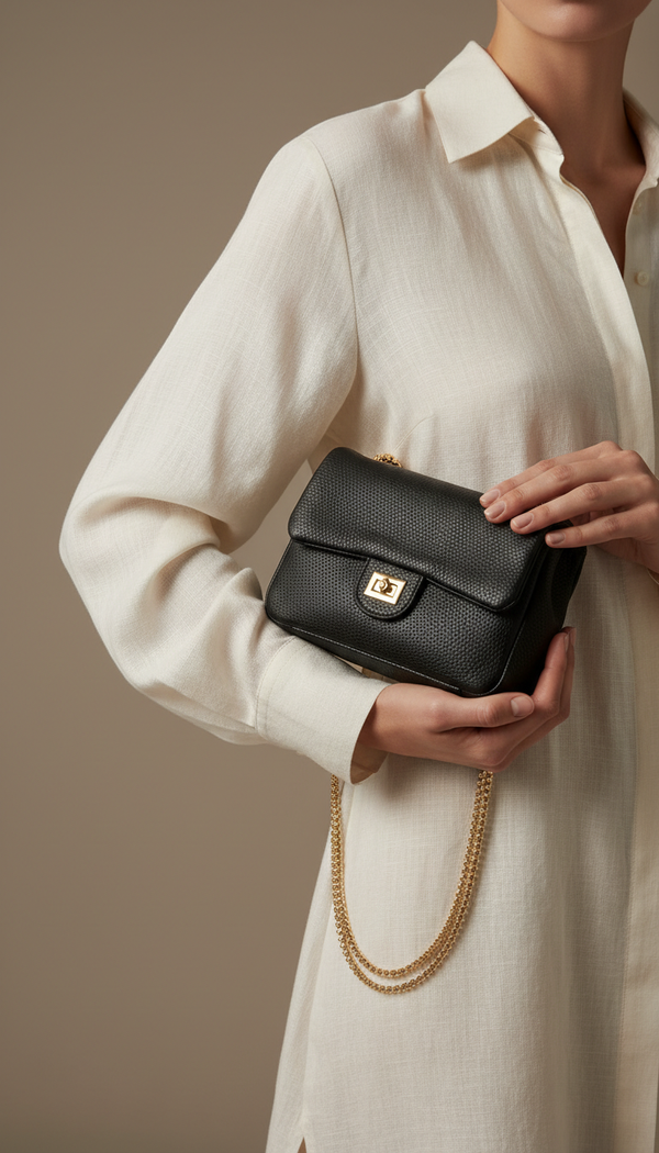 Black Casual Pouch For Women P97706