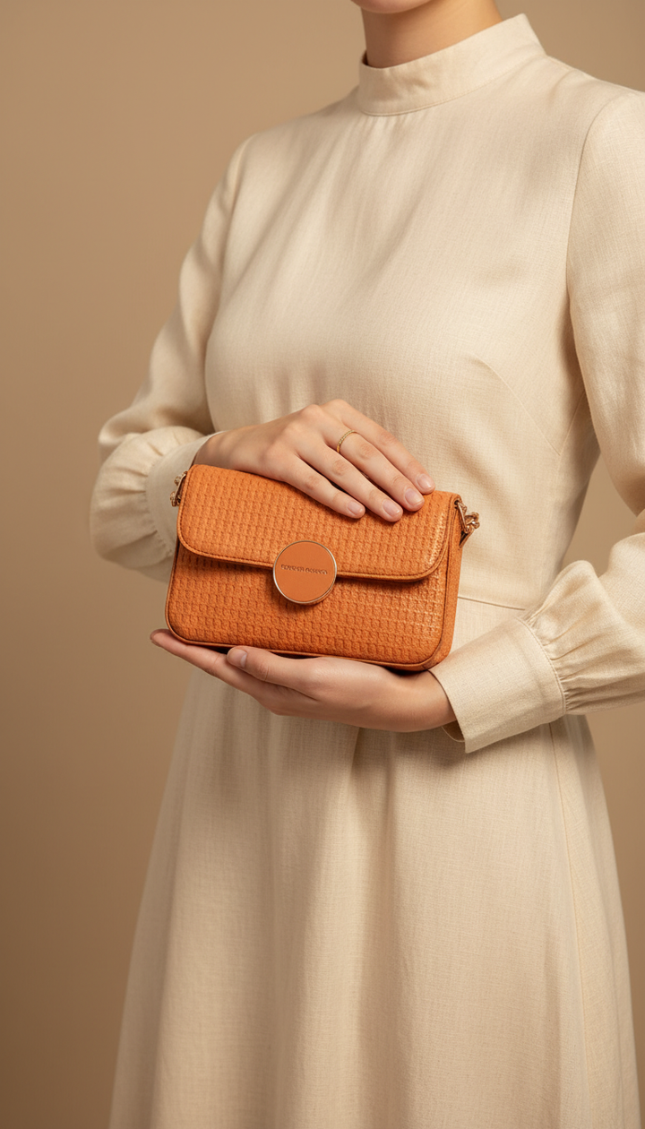 Peach Casual Pouch For Women P97707