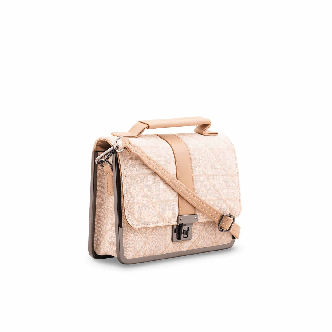 Beige Casual Pouch For Women P97710