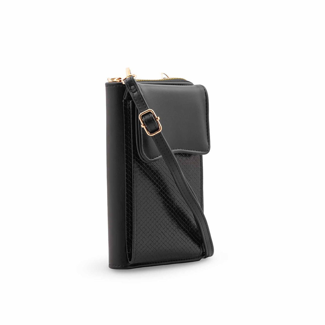 Black Casual Pouch For Women P97714