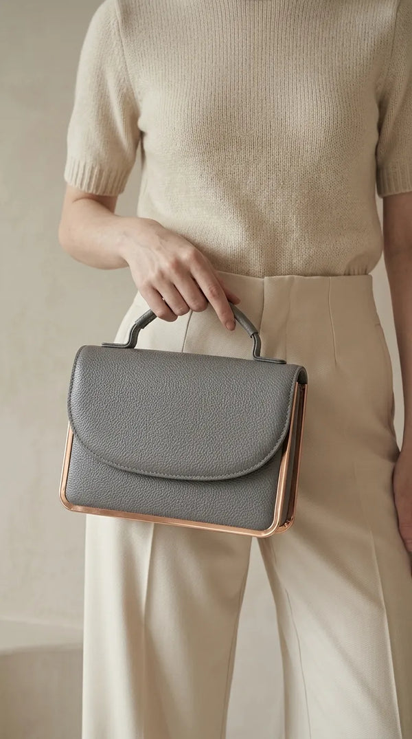 Grey Casual Pouch For Women P97718