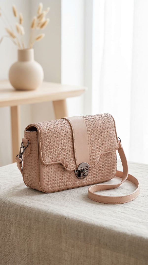 Beige Casual Pouch For Women P97726
