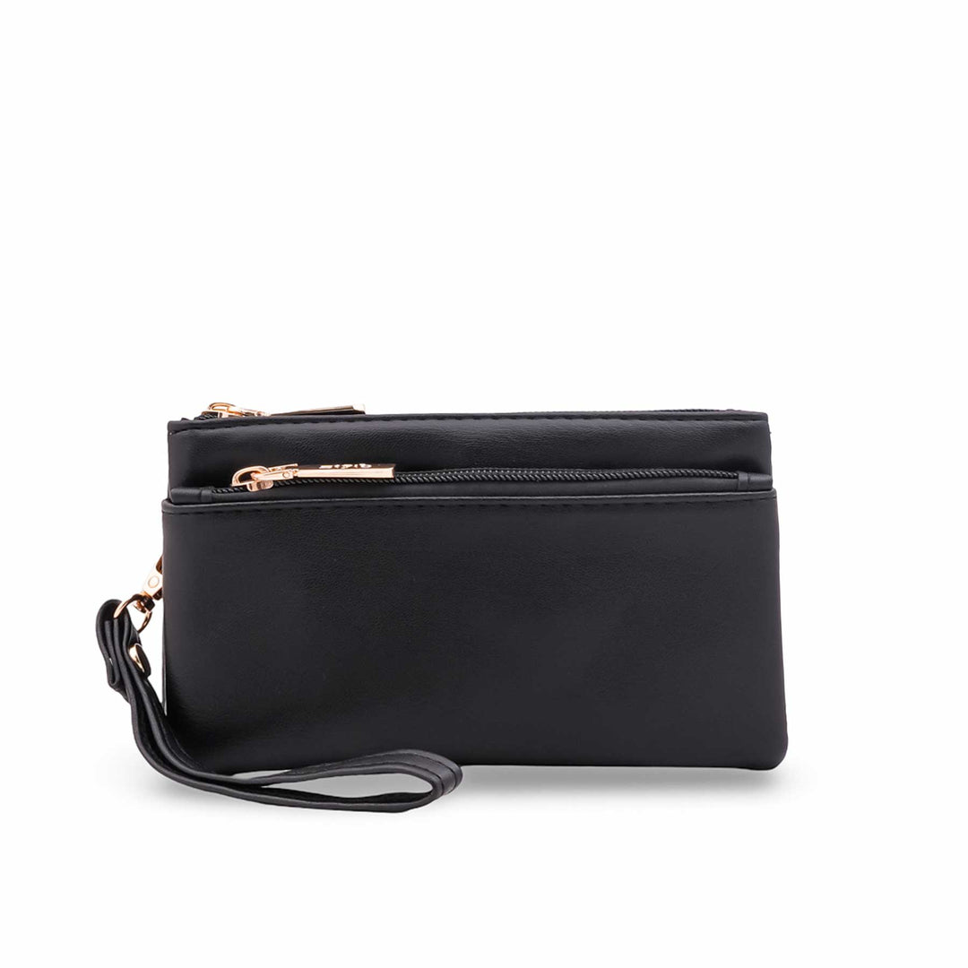 Black Casual Pouch For Women P97730