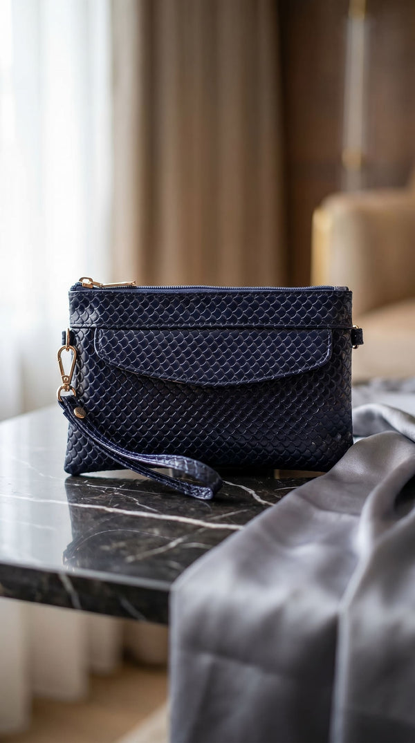 Navy Casual Pouch For Women P97733