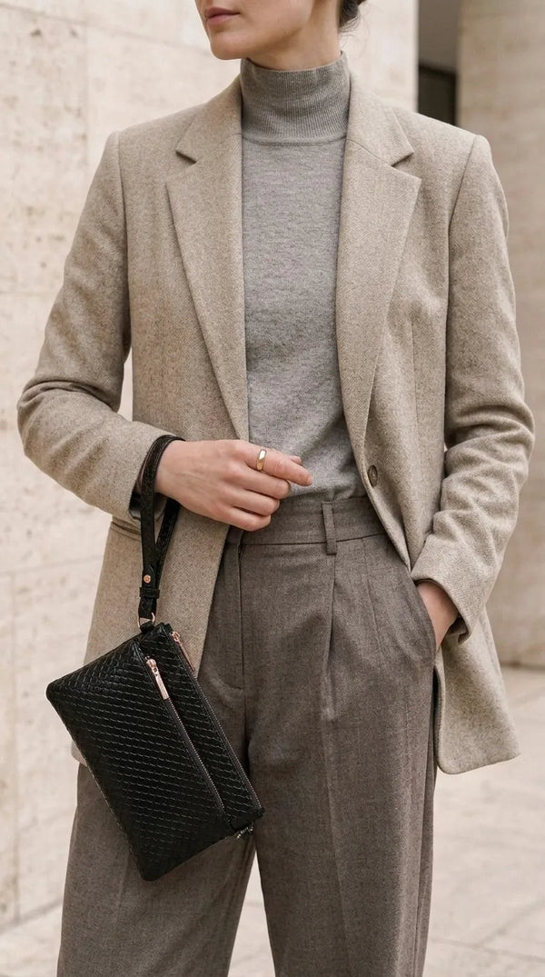 Black Casual Pouch For Women P97735