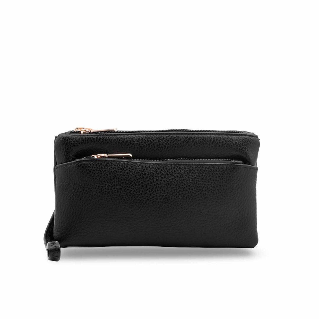 Black Casual Pouch For Women P97743