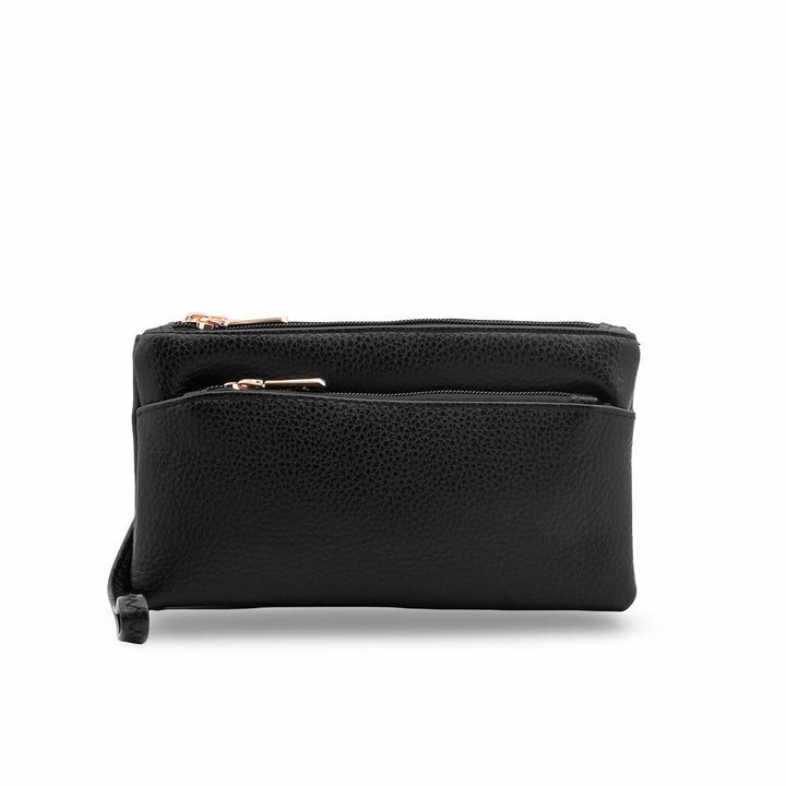 Black Casual Pouch For Women P97743